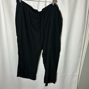 Old navy women’s linen blend Black crop Pants
